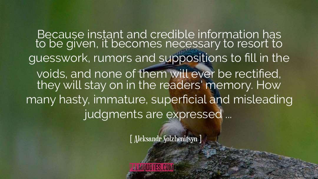 False Memory Myth quotes by Aleksandr Solzhenitsyn