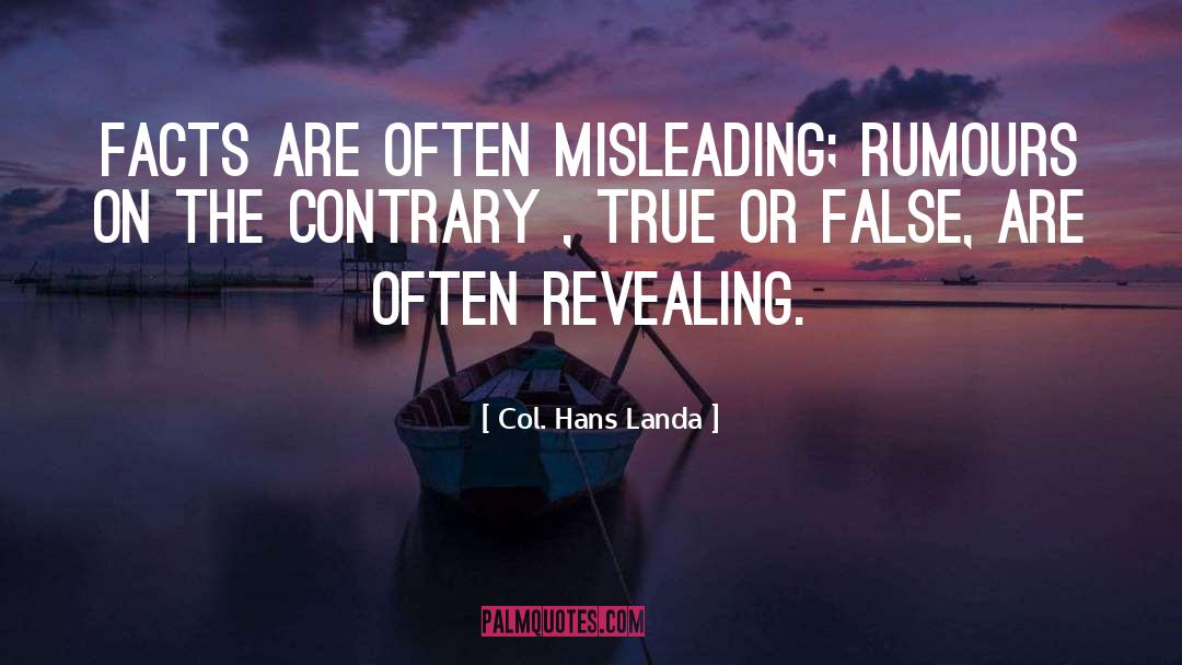 False Testimony quotes by Col. Hans Landa