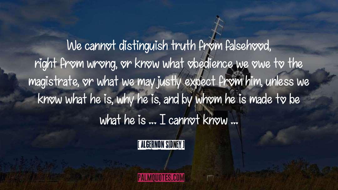 Falsehood quotes by Algernon Sidney