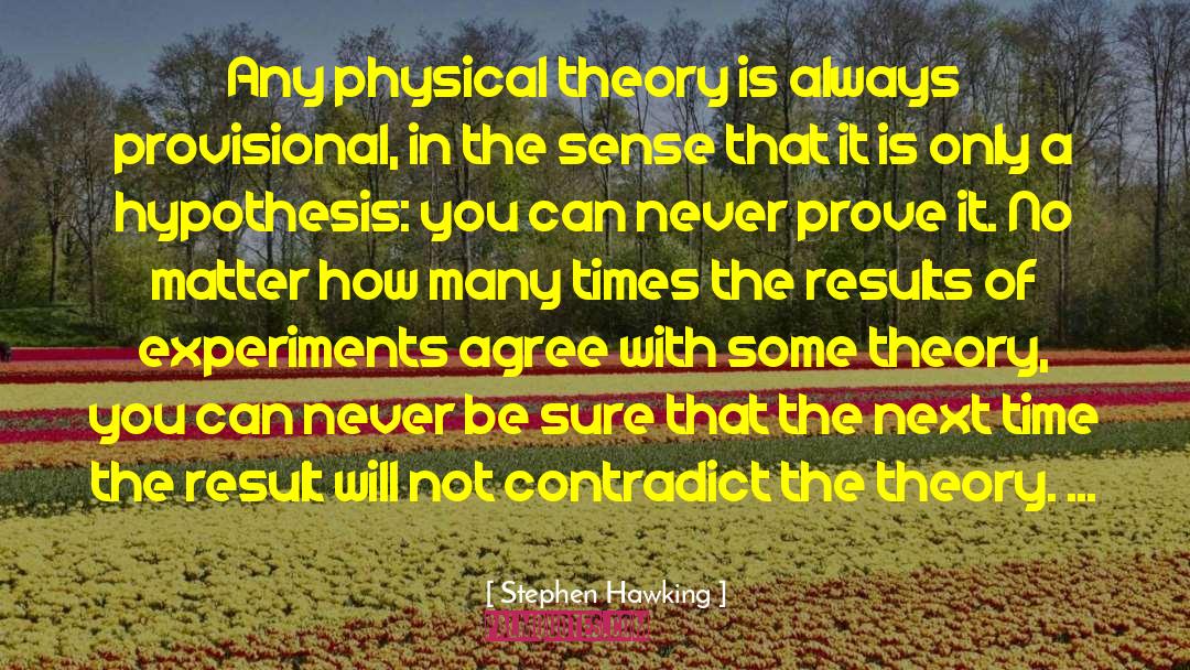 Falsifiable Hypothesis quotes by Stephen Hawking
