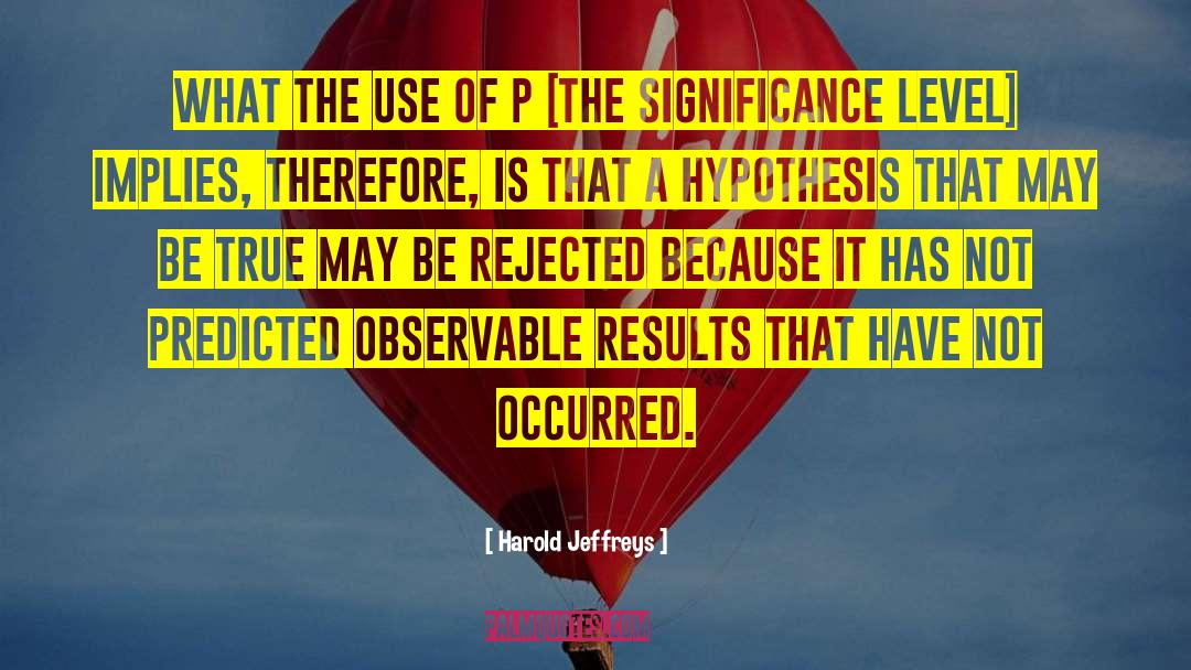 Falsifiable Hypothesis quotes by Harold Jeffreys