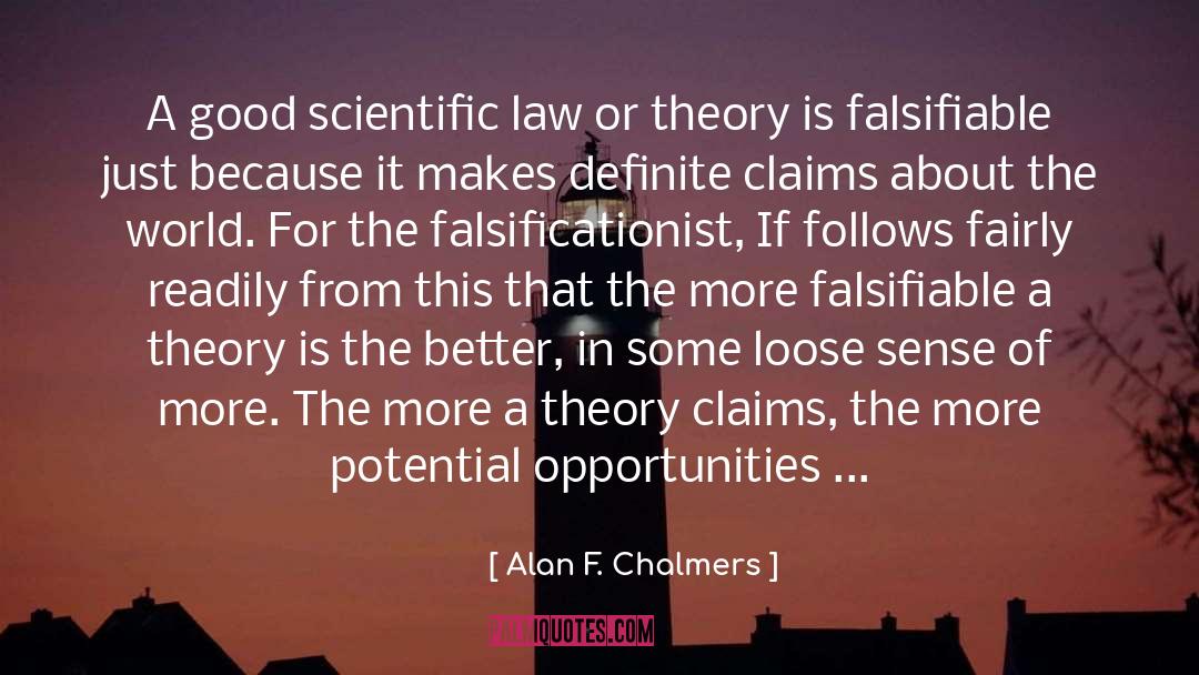Falsifiable quotes by Alan F. Chalmers
