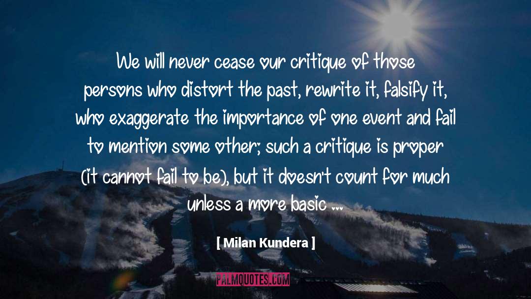 Falsify quotes by Milan Kundera
