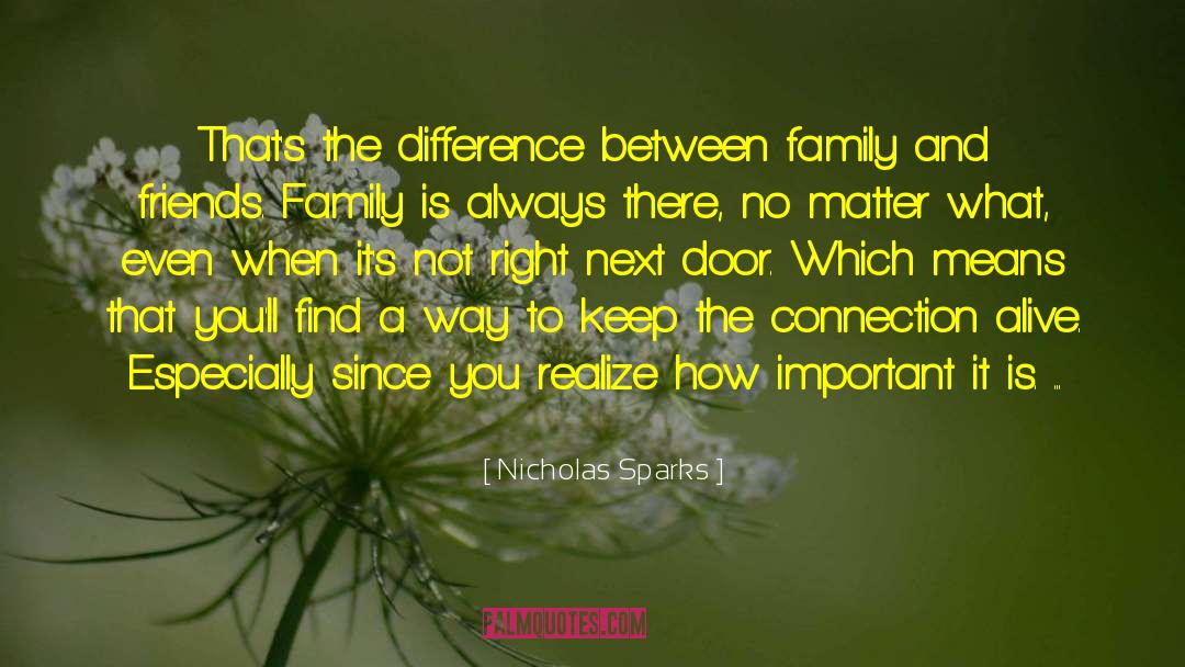 Family And Friends quotes by Nicholas Sparks