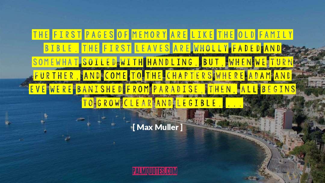 Family Bible quotes by Max Muller