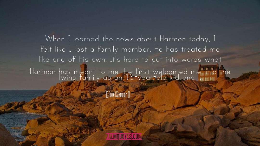 Family Member quotes by Joe Mauer