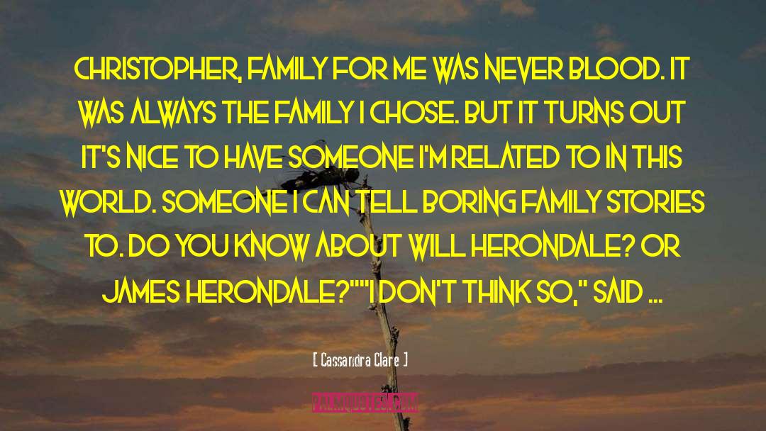 Family Stories quotes by Cassandra Clare