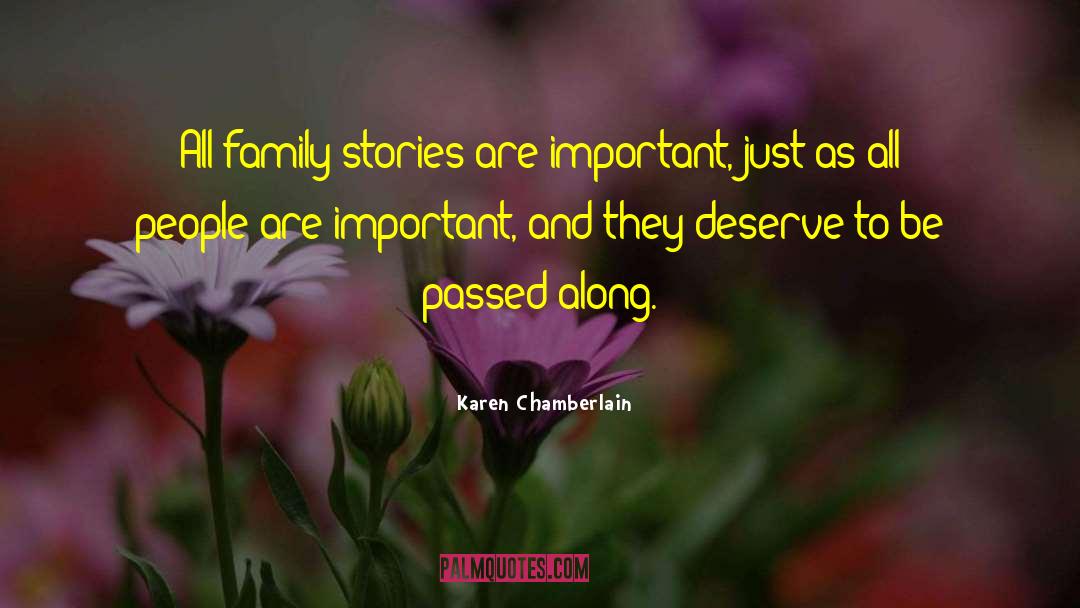 Family Stories quotes by Karen Chamberlain