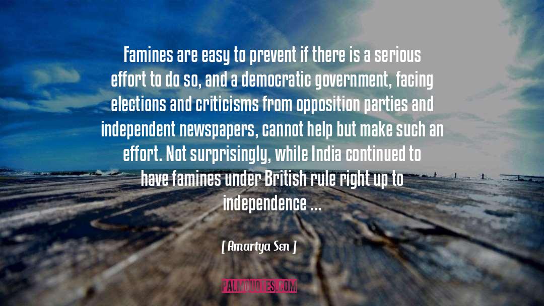 Famines quotes by Amartya Sen
