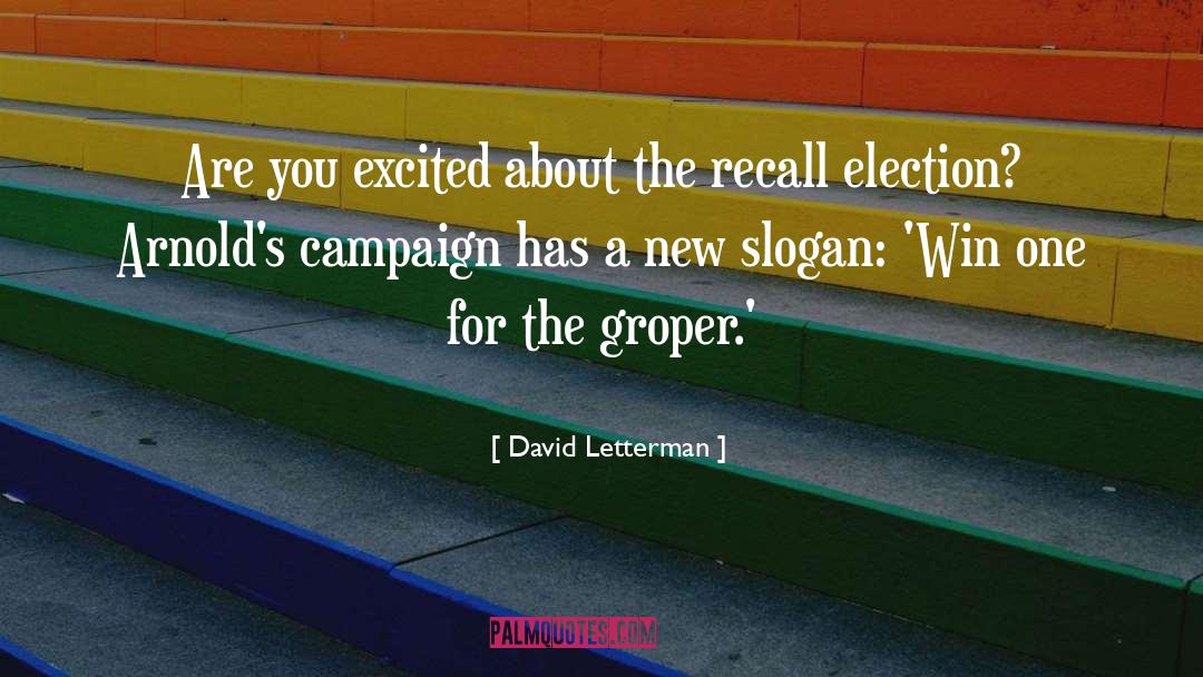 Famous Election Campaigning quotes by David Letterman