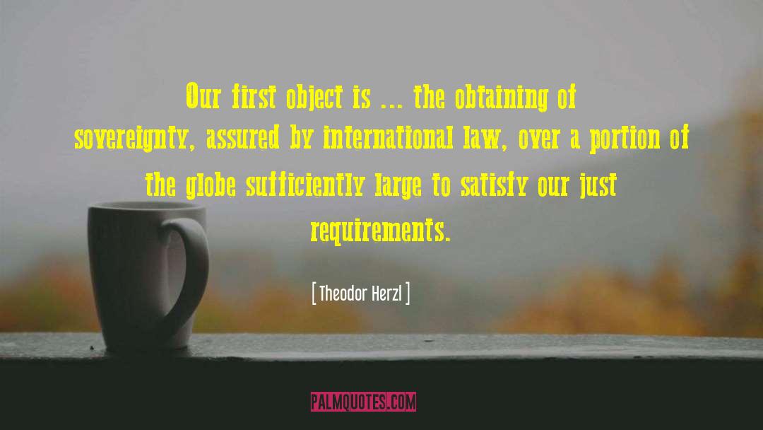 Famous International Law quotes by Theodor Herzl