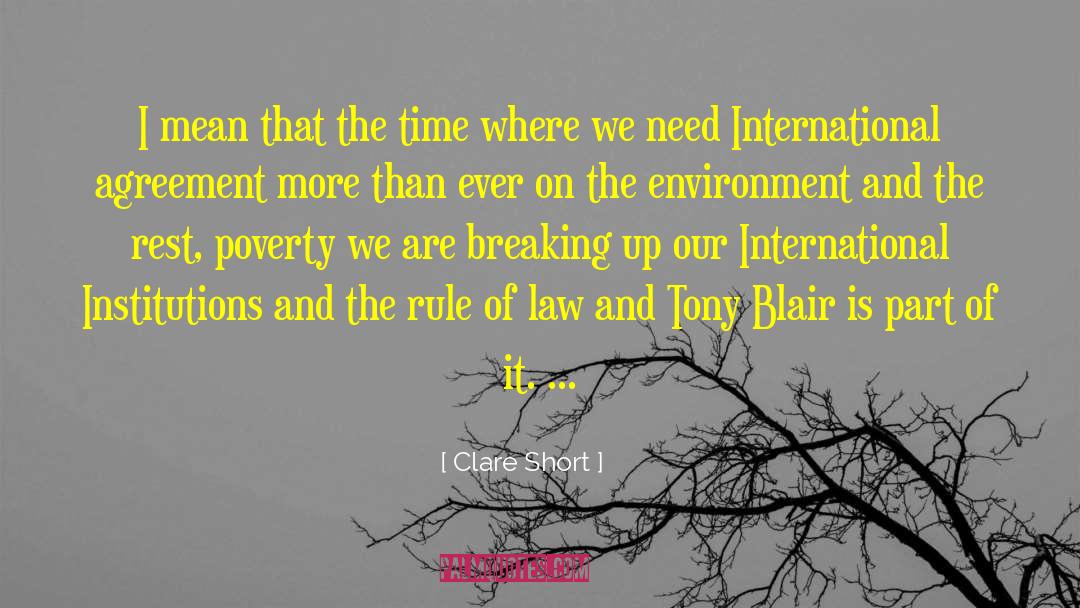 Famous International Law quotes by Clare Short