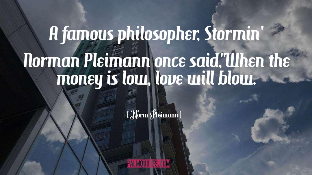 Famous Money quotes by Norm Pleimann