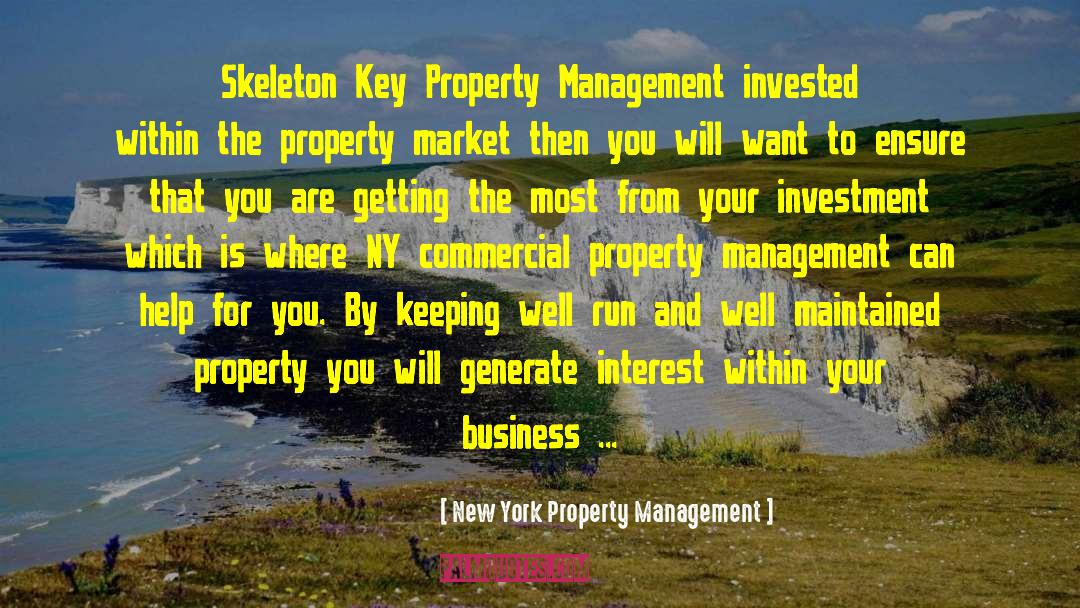 Famous Operations Management quotes by New York Property Management