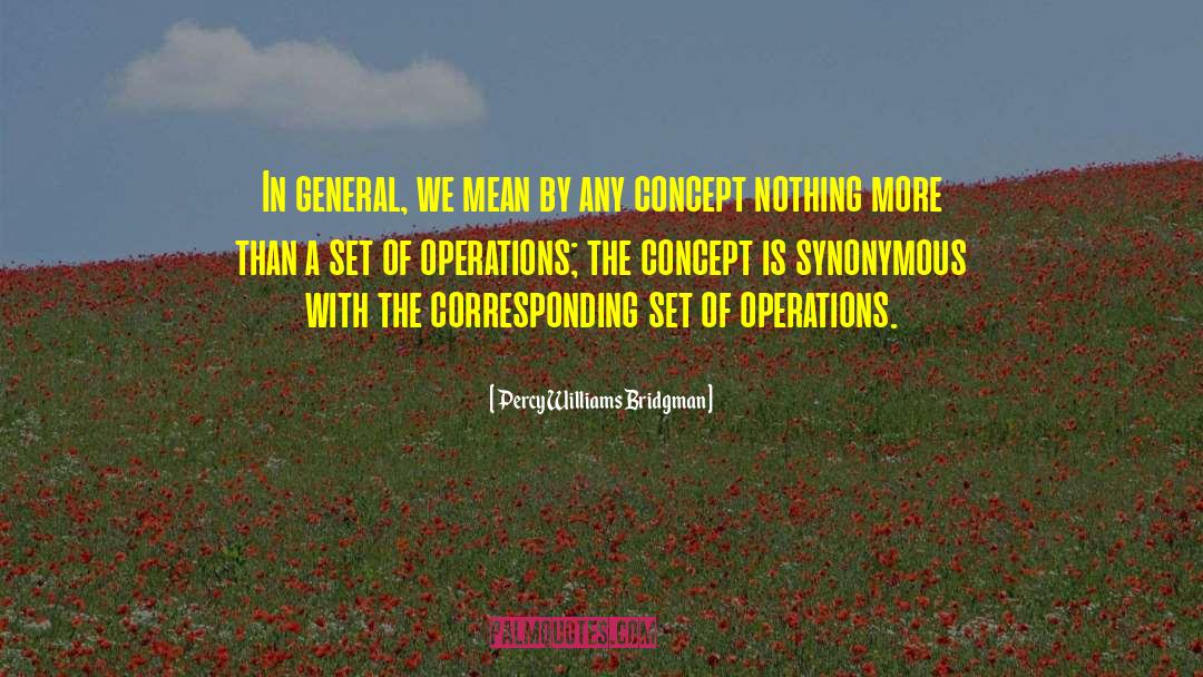 Famous Operations Management quotes by Percy Williams Bridgman