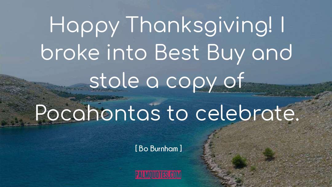 Famous Thanksgiving quotes by Bo Burnham