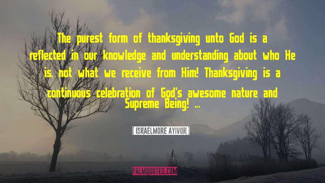 Famous Thanksgiving quotes by Israelmore Ayivor