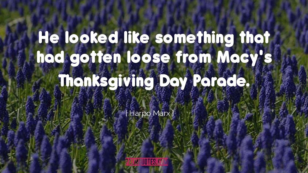 Famous Thanksgiving quotes by Harpo Marx