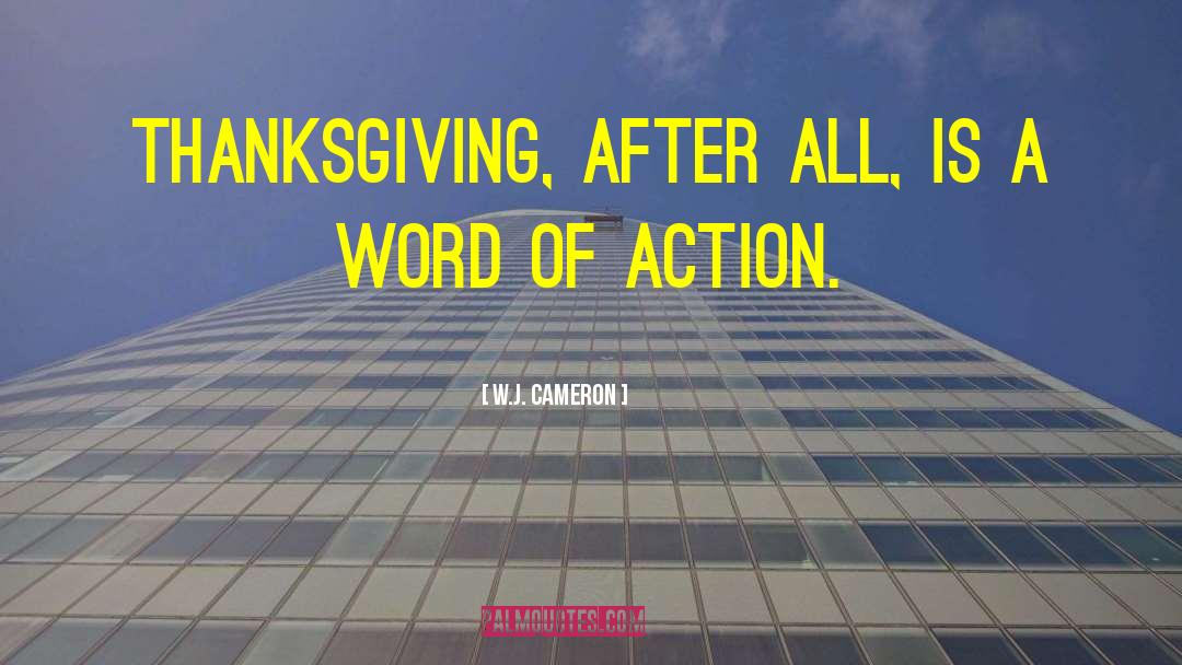 Famous Thanksgiving quotes by W.J. Cameron