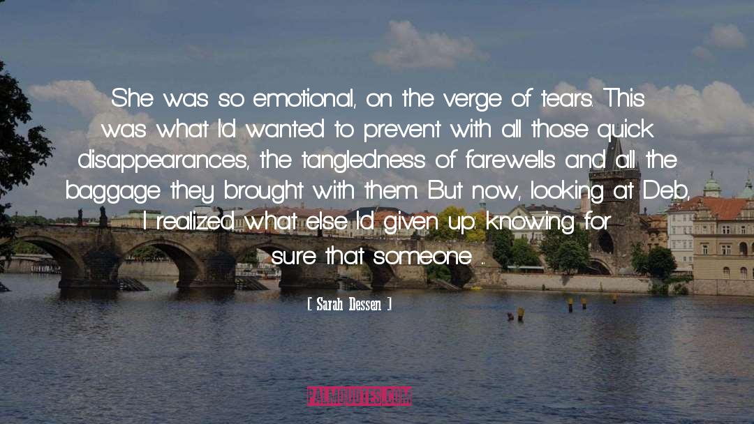 Farewells quotes by Sarah Dessen