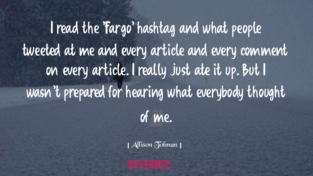 Fargo quotes by Allison Tolman