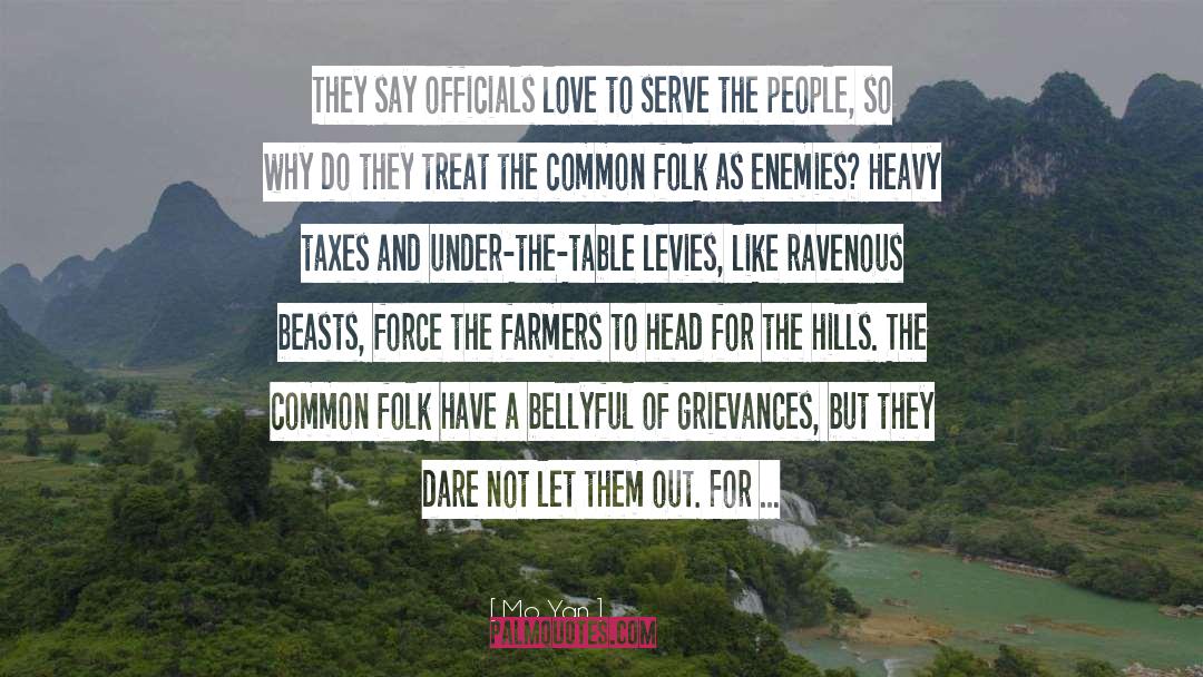 Farmers quotes by Mo Yan