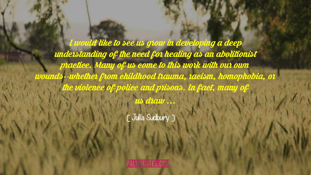 Farming Hope Trauma quotes by Julia Sudbury