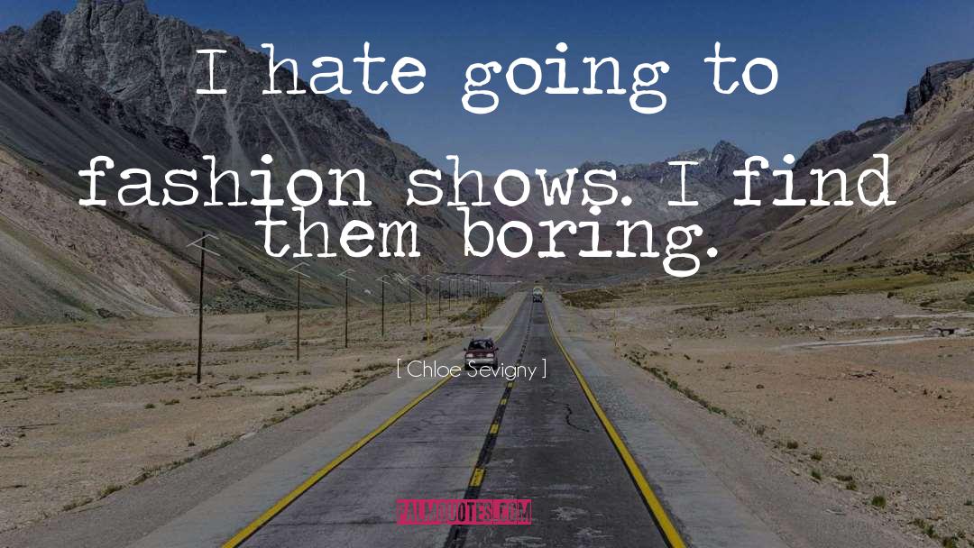 Fashion Show quotes by Chloe Sevigny