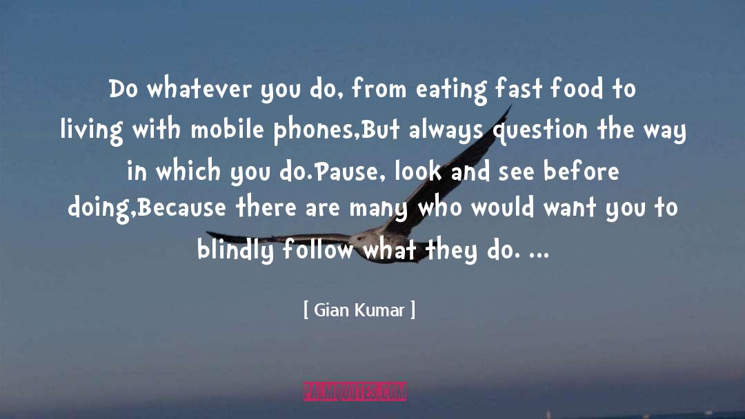 Fast Food quotes by Gian Kumar