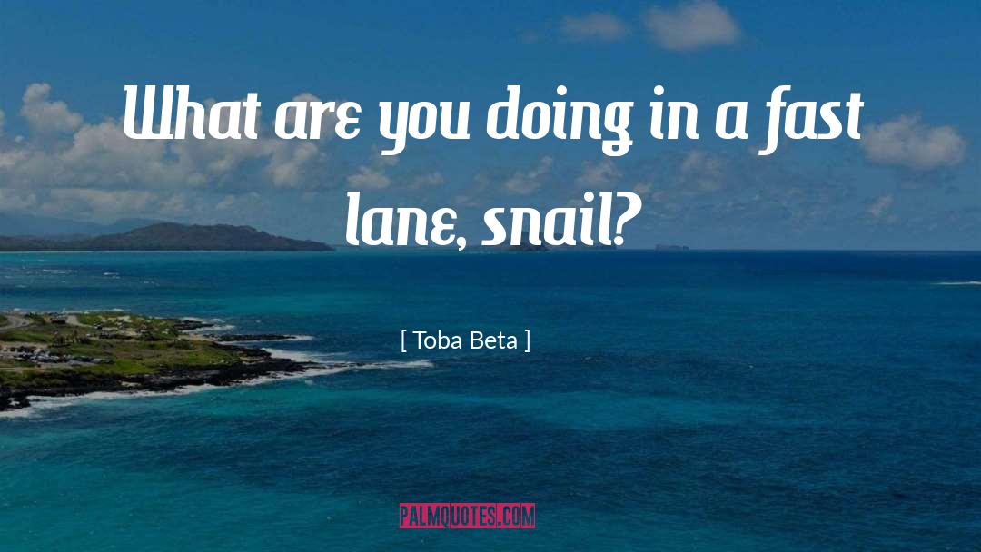 Fast Lane quotes by Toba Beta