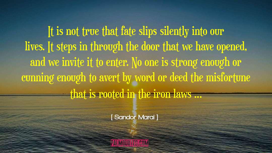 Fate 2 quotes by Sandor Marai