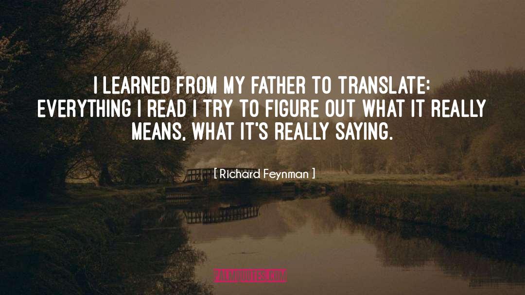 Father Sky quotes by Richard Feynman