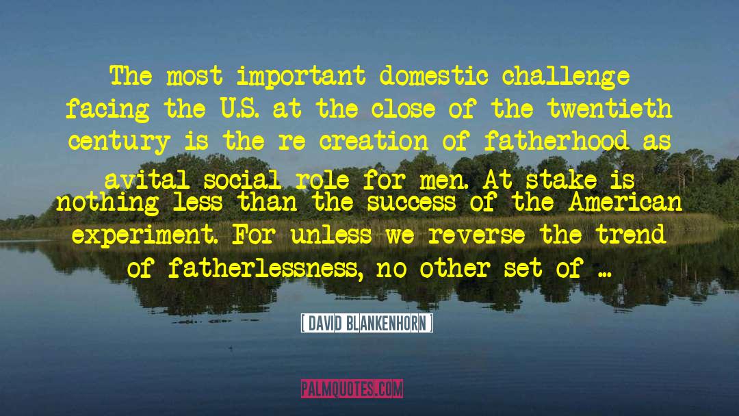 Fatherlessness quotes by David Blankenhorn