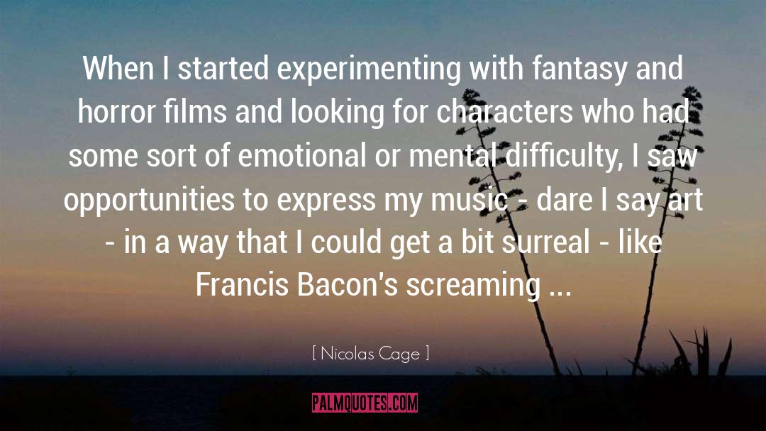 Favorite Characters quotes by Nicolas Cage