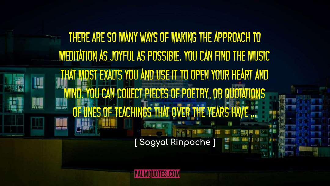 Favorite Music quotes by Sogyal Rinpoche