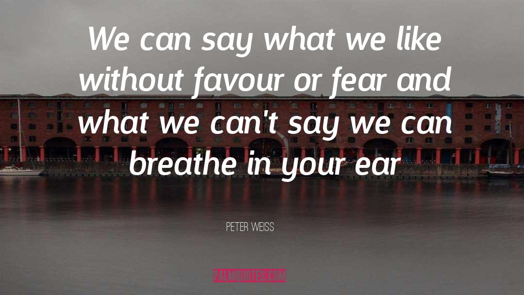 Favour quotes by Peter Weiss