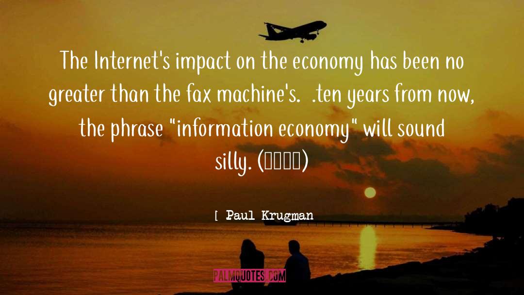 Fax quotes by Paul Krugman