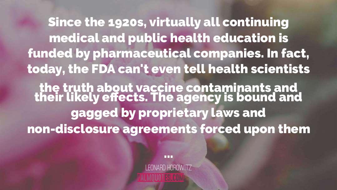 Fda quotes by Leonard Horowitz