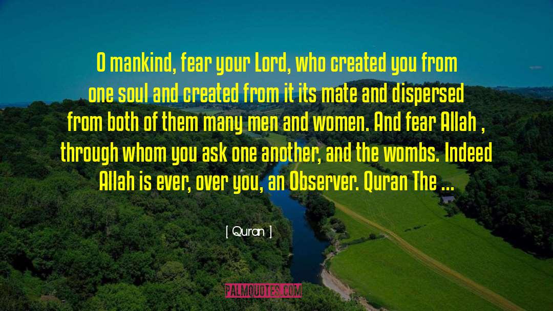 Fear Allah quotes by Qur'an
