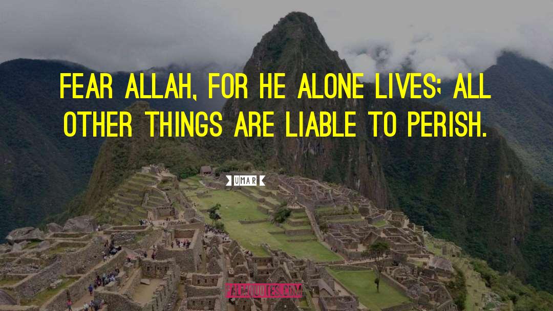 Fear Allah quotes by Umar