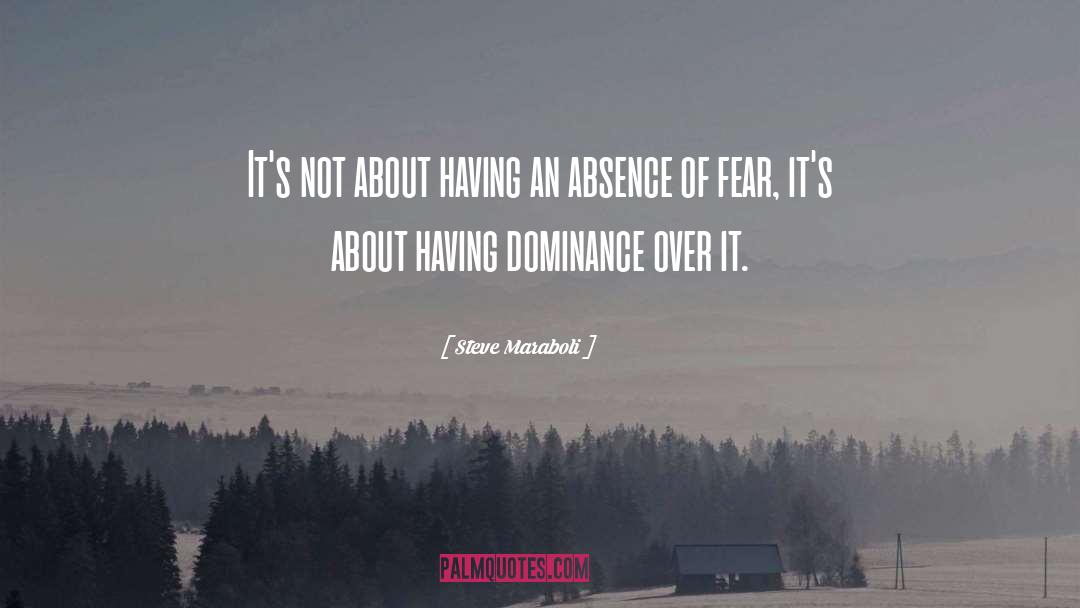Fear Dominance Agression quotes by Steve Maraboli