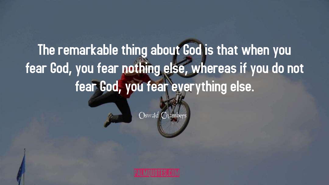 Fear God quotes by Oswald Chambers