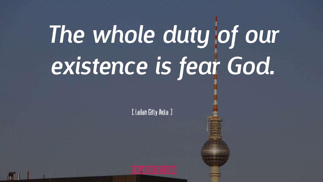 Fear God quotes by Lailah Gifty Akita