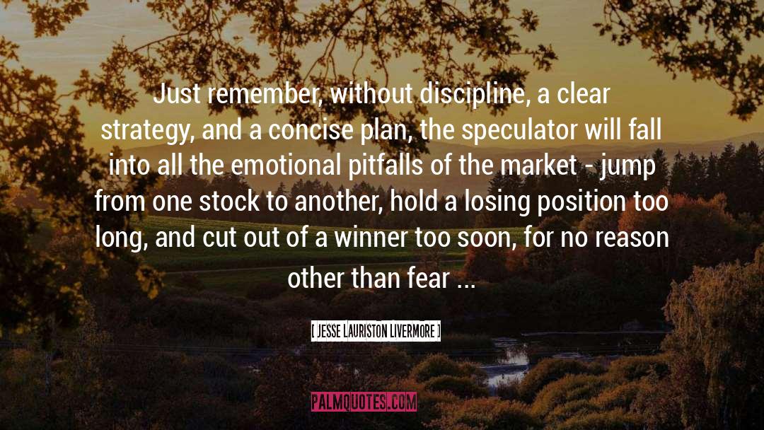 Fear Of Losing quotes by Jesse Lauriston Livermore