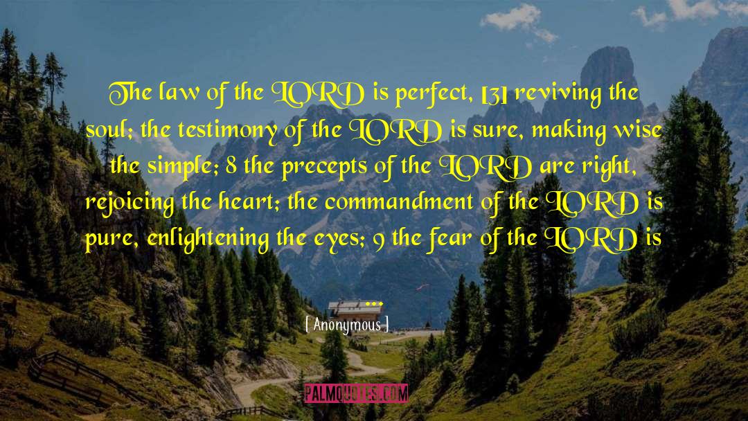 Fear Of The Lord quotes by Anonymous