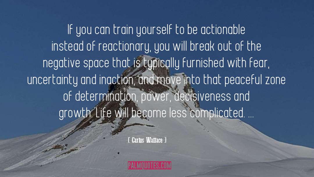 Fear Uncertainty quotes by Carlos Wallace