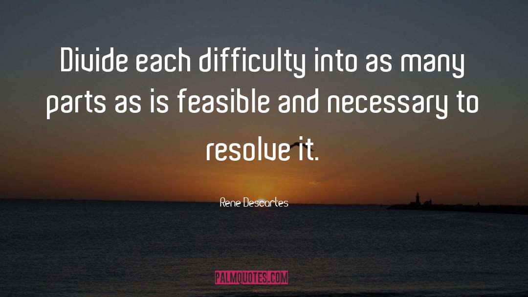 Feasible quotes by Rene Descartes