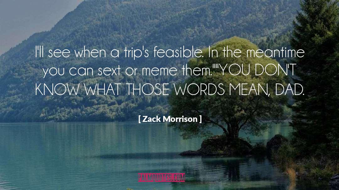 Feasible quotes by Zack Morrison