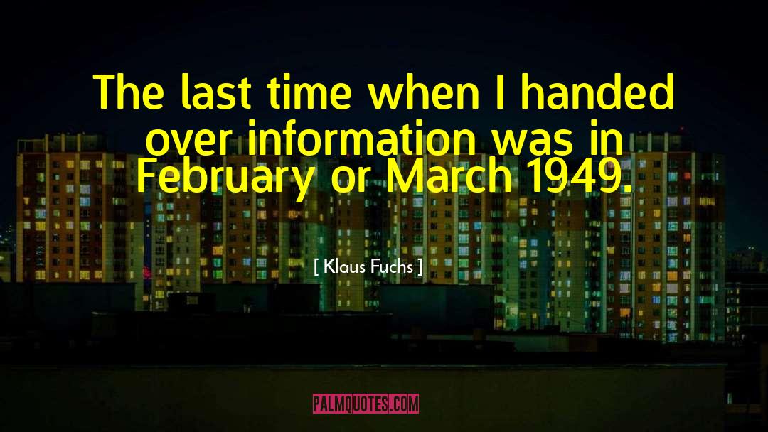 February 29 quotes by Klaus Fuchs