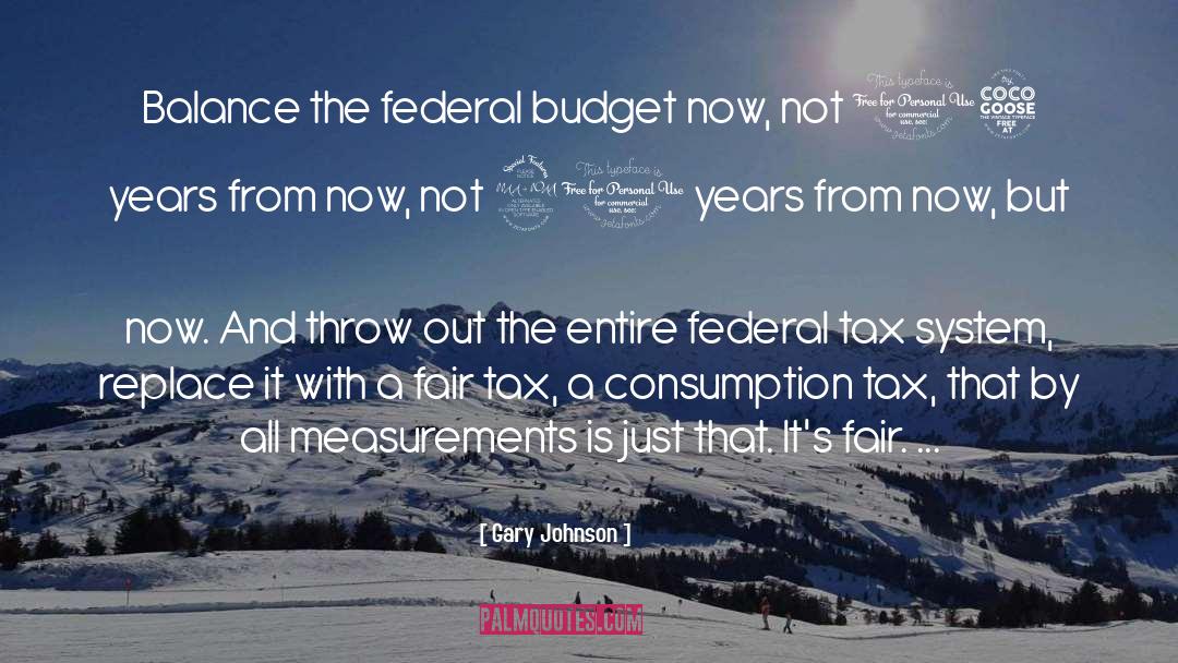 Federal Budget quotes by Gary Johnson